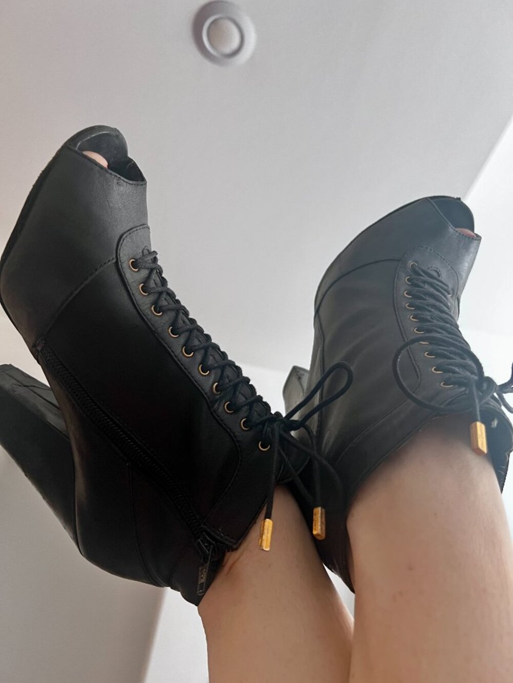 🖤 Vince Camuto Leather Lace-Up Booties — My Personal Pair🌸✨